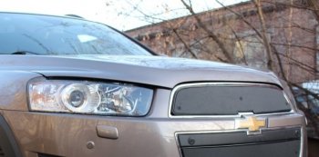 Зимняя заглушка решетки радиатора Стрелка 11 Премиум Chevrolet Captiva (2013-2016) 2-ой рестайлинг