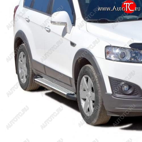 29 899 р. Порожки для ног Бумер (алюминий)  Chevrolet Captiva (2011-2013) 1-ый рестайлинг  с доставкой в г. Пермь