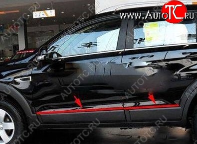6 449 р. Молдинги CT Chevrolet Captiva 2-ой рестайлинг (2013-2016) (Неокрашенные)  с доставкой в г. Пермь