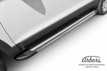 12 509 р. Порожки для ног Arbori Luxe Black Chevrolet Captiva 2-ой рестайлинг (2013-2016)  с доставкой в г. Пермь. Увеличить фотографию 2