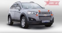 Декоративный элемент решетки радиатора Souz-96 (d10) (рестайлинг) Chevrolet Captiva (2013-2016) 2-ой рестайлинг