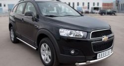 18 799 р. Защита переднего бампера (2 трубыØ63 мм, нержавейка) SLITKOFF Chevrolet Captiva 1-ый рестайлинг (2011-2013)  с доставкой в г. Пермь. Увеличить фотографию 4