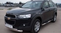 18 699 р. Защита переднего бампера (2 трубыØ76 и 42 мм, нержавейка) SLITKOFF Chevrolet Captiva 1-ый рестайлинг (2011-2013)  с доставкой в г. Пермь. Увеличить фотографию 4