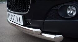 18 899 р. Защита переднего бампера (2 трубыØ76 и 63 мм, нержавейка) SLITKOFF  Chevrolet Captiva (2011-2013) 1-ый рестайлинг  с доставкой в г. Пермь. Увеличить фотографию 3