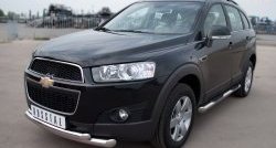 18 899 р. Защита переднего бампера (2 трубыØ76 и 63 мм, нержавейка) SLITKOFF  Chevrolet Captiva (2011-2013) 1-ый рестайлинг  с доставкой в г. Пермь. Увеличить фотографию 4