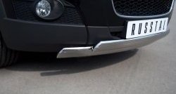 16 849 р. Защита переднего бампера (2 трубыØ75х42 мм, нержавейка) Russtal Chevrolet Captiva 1-ый рестайлинг (2011-2013)  с доставкой в г. Пермь. Увеличить фотографию 2