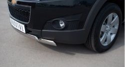 16 849 р. Защита переднего бампера (2 трубыØ75х42 мм, нержавейка) Russtal Chevrolet Captiva 1-ый рестайлинг (2011-2013)  с доставкой в г. Пермь. Увеличить фотографию 3