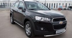 15 349 р. Одинарная защита переднего бампера диаметром 63 мм SLITKOFF Chevrolet Captiva 1-ый рестайлинг (2011-2013)  с доставкой в г. Пермь. Увеличить фотографию 4