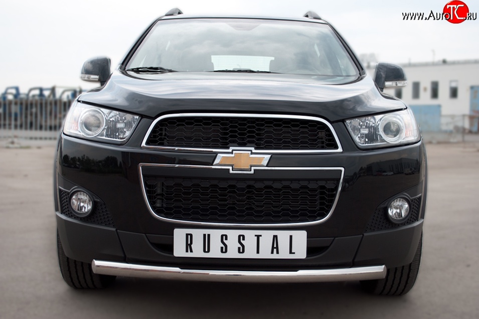 15 349 р. Одинарная защита переднего бампера диаметром 63 мм SLITKOFF Chevrolet Captiva 1-ый рестайлинг (2011-2013)  с доставкой в г. Пермь