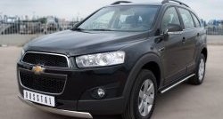 12 499 р. Защита переднего бампера (Ø75х42 мм, нержавейка) Russtal Chevrolet Captiva 1-ый рестайлинг (2011-2013)  с доставкой в г. Пермь. Увеличить фотографию 4