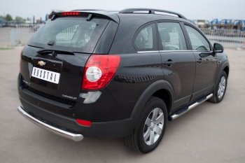 14 299 р. Защита порогов из трубы d76 мм с пластиковыми вставками для ног Russtal v2 Chevrolet Captiva 1-ый рестайлинг (2011-2013)  с доставкой в г. Пермь. Увеличить фотографию 4