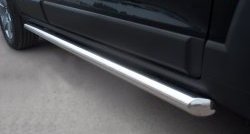5 999 р. Защита порогов из круглой трубы диаметром 63 мм Russtal Chevrolet Captiva 1-ый рестайлинг (2011-2013) (Защита порогов с со скосами на торцах (вариант 1))  с доставкой в г. Пермь. Увеличить фотографию 2