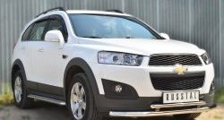 24 649 р. Широкая защита порогов (рестайлинг) SLITKOFF Chevrolet Captiva 2-ой рестайлинг (2013-2016)  с доставкой в г. Пермь. Увеличить фотографию 3
