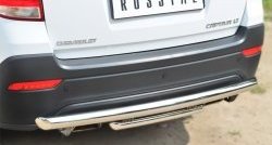 17 649 р. Защита заднего бампера (Ø63 и 42 мм, нержавейка) SLITKOFF  Chevrolet Captiva (2013-2016) 2-ой рестайлинг  с доставкой в г. Пермь. Увеличить фотографию 2