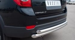17 999 р. Защита заднего бампера (2 трубы Ø63 мм, нержавейка) SLITKOFF  Chevrolet Captiva (2011-2013) 1-ый рестайлинг  с доставкой в г. Пермь. Увеличить фотографию 2