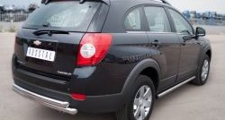 17 999 р. Защита заднего бампера (2 трубы Ø63 мм, нержавейка) SLITKOFF  Chevrolet Captiva (2011-2013) 1-ый рестайлинг  с доставкой в г. Пермь. Увеличить фотографию 4