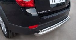 17 949 р. Защита заднего бампера (Ø76 и 42 мм, нержавейка) SLITKOFF  Chevrolet Captiva (2011-2013) 1-ый рестайлинг  с доставкой в г. Пермь. Увеличить фотографию 2
