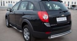 17 949 р. Защита заднего бампера (Ø76 и 42 мм, нержавейка) SLITKOFF  Chevrolet Captiva (2011-2013) 1-ый рестайлинг  с доставкой в г. Пермь. Увеличить фотографию 4