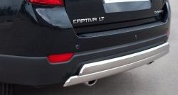 16 849 р. Защита заднего бампера (2 трубы Ø76х42 мм, нержавейка) Russtal Chevrolet Captiva 1-ый рестайлинг (2011-2013)  с доставкой в г. Пермь. Увеличить фотографию 2