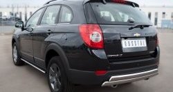 16 849 р. Защита заднего бампера (2 трубы Ø76х42 мм, нержавейка) Russtal Chevrolet Captiva 1-ый рестайлинг (2011-2013)  с доставкой в г. Пермь. Увеличить фотографию 4