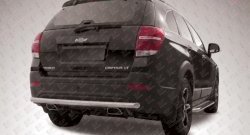 Защита заднего бампера из длинной трубы диаметром 57 мм Slitkoff Chevrolet Captiva (2013-2016) 2-ой рестайлинг