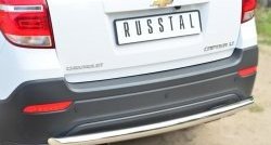 15 349 р. Одинарная защита заднего бампера из трубы диаметром 63 мм (рестайлинг) SLITKOFF  Chevrolet Captiva (2013-2016) 2-ой рестайлинг  с доставкой в г. Пермь. Увеличить фотографию 2