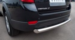 15 549 р. Одинарная защита заднего бампера из трубы диаметром 76 мм SLITKOFF Chevrolet Captiva 1-ый рестайлинг (2011-2013)  с доставкой в г. Пермь. Увеличить фотографию 2