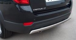 4 999 р. Защита заднего бампера (Ø75x42 мм, нержавейка) Russtal Chevrolet Captiva 1-ый рестайлинг (2011-2013)  с доставкой в г. Пермь. Увеличить фотографию 2
