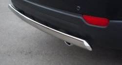 4 999 р. Защита заднего бампера (Ø75x42 мм, нержавейка) Russtal Chevrolet Captiva 1-ый рестайлинг (2011-2013)  с доставкой в г. Пермь. Увеличить фотографию 3
