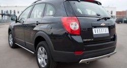 4 999 р. Защита заднего бампера (Ø75x42 мм, нержавейка) Russtal Chevrolet Captiva 1-ый рестайлинг (2011-2013)  с доставкой в г. Пермь. Увеличить фотографию 4
