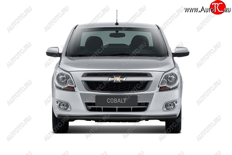 3 639 р. Защита переднего бампера Petroil Tuning (Ø38 мм)  Chevrolet Cobalt (2019-2023) седан 2-ой рестайлинг (Сталь с полимерным покрытием в цвет: черный ❞Шагрень❝)  с доставкой в г. Пермь