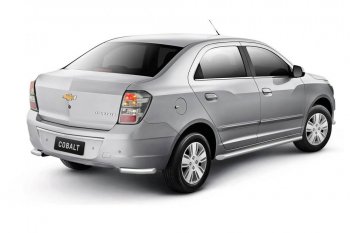Защита заднего бампера PT GROUP угловая Ø38мм (НПС) CHEVROLET Cobalt 2019- Chevrolet Cobalt (2019-2023) седан 2-ой рестайлинг (Нержавейка)