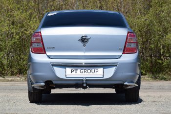 9 559 р. Защита заднего бампера PT GROUP угловая Ø38мм (НПС) CHEVROLET Cobalt 2019-  Chevrolet Cobalt (2019-2023) седан 2-ой рестайлинг (Нержавейка)  с доставкой в г. Пермь. Увеличить фотографию 4