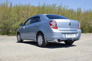 9 559 р. Защита заднего бампера PT GROUP угловая Ø38мм (НПС) CHEVROLET Cobalt 2019-  Chevrolet Cobalt (2019-2023) седан 2-ой рестайлинг (Нержавейка)  с доставкой в г. Пермь. Увеличить фотографию 5