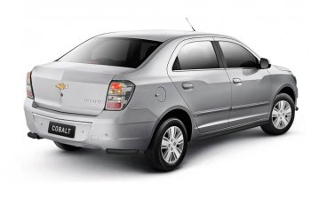 Защита заднего бампера PT GROUP угловая Ø38мм ИСКРА (ППК) CHEVROLET Cobalt 2019- Chevrolet Cobalt (2019-2023) седан 2-ой рестайлинг (Сталь с полимерным покрытием в цвет: черный ❞Шагрень❝)