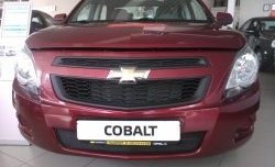 2 089 р. Нижняя сетка на бампер Russtal (черная) Chevrolet Cobalt седан дорестайлинг (2011-2016)  с доставкой в г. Пермь. Увеличить фотографию 7