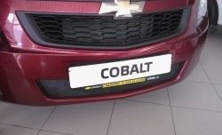 2 089 р. Нижняя сетка на бампер Russtal (черная) Chevrolet Cobalt седан дорестайлинг (2011-2016)  с доставкой в г. Пермь. Увеличить фотографию 8