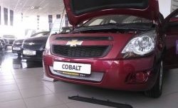 2 189 р. Нижняя сетка на бампер Russtal (хром) Chevrolet Cobalt седан дорестайлинг (2011-2016)  с доставкой в г. Пермь. Увеличить фотографию 3
