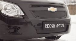 1 599 р. Зимняя заглушка решетки радиатора и переднего бампера РА Chevrolet Cobalt седан дорестайлинг (2011-2016)  с доставкой в г. Пермь. Увеличить фотографию 2