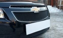 1 469 р. Нижняя сетка на бампер Russtal (черная) Chevrolet Cruze J305 хэтчбек дорестайлинг (2009-2012)  с доставкой в г. Пермь. Увеличить фотографию 2