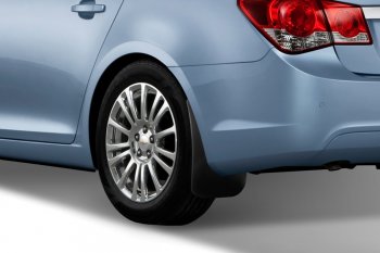 1 249 р. Задние брызговики NovLine 2 шт.  Chevrolet Cruze  J300 (2009-2012) седан дорестайлинг  с доставкой в г. Пермь. Увеличить фотографию 2
