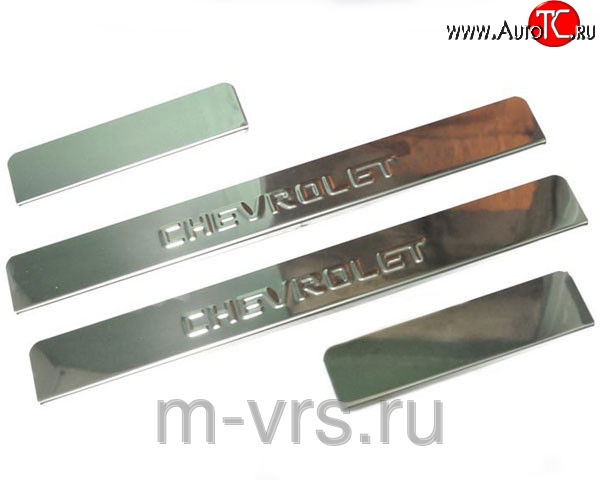 689 р. Накладки на порожки автомобиля M-VRS (нанесение надписи методом штамповки) Chevrolet Cruze J300 седан дорестайлинг (2009-2012)  с доставкой в г. Пермь