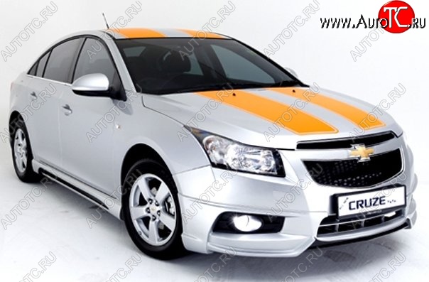 3 999 р. Накладка на передний бампер Extrime Chevrolet Cruze J305 хэтчбек дорестайлинг (2009-2012) (Неокрашенная)  с доставкой в г. Пермь