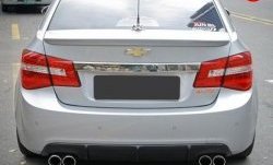 3 299 р. Диффузор заднего бампера с двумя выхлопами Секвентум v1 Chevrolet Cruze J300 седан дорестайлинг (2009-2012) (Неокрашенная)  с доставкой в г. Пермь. Увеличить фотографию 2