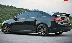 3 299 р. Диффузор заднего бампера с одним выхлопом Секвентум v2 Chevrolet Cruze J300 седан дорестайлинг (2009-2012) (Неокрашенные)  с доставкой в г. Пермь. Увеличить фотографию 2