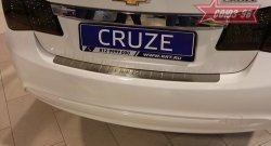 1 529 р. Накладка на задний бампер Souz-96 (штампованная) Chevrolet Cruze J300 седан дорестайлинг (2009-2012)  с доставкой в г. Пермь. Увеличить фотографию 2