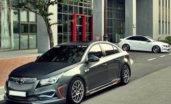 7 249 р. Передний бампер CT Chevrolet Cruze J300 седан дорестайлинг (2009-2012) (Неокрашенный)  с доставкой в г. Пермь. Увеличить фотографию 3