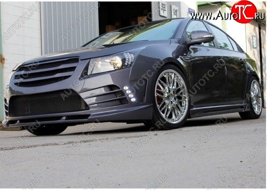 9 299 р. Передний бампер MYRIDE STYLE Chevrolet Cruze J300 седан дорестайлинг (2009-2012) (Неокрашенный)  с доставкой в г. Пермь
