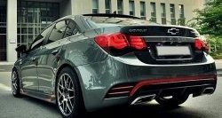4 199 р. Пороги накладки CT Chevrolet Cruze J300 седан рестайлинг (2012-2015) (Неокрашенные)  с доставкой в г. Пермь. Увеличить фотографию 3