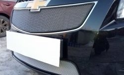 1 559 р. Нижняя сетка на бампер Russtal (хром) Chevrolet Cruze J305 хэтчбек дорестайлинг (2009-2012)  с доставкой в г. Пермь. Увеличить фотографию 4